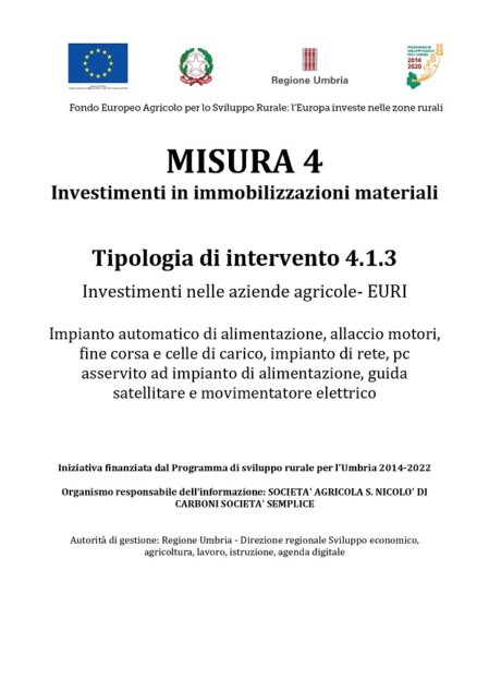 Informativa Piano sviluppo rurale Umbria 2014-2022